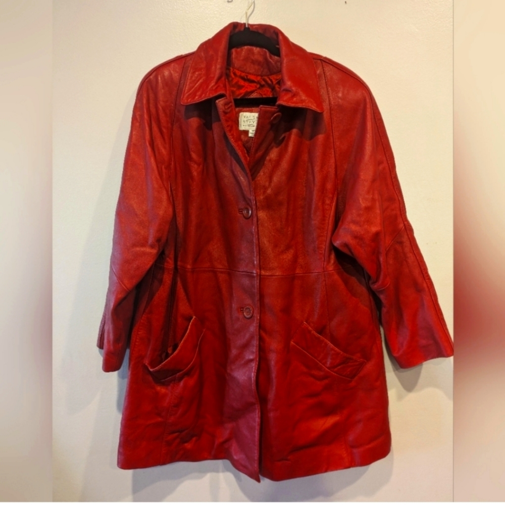Valerie Stevens Red Leather Jacket